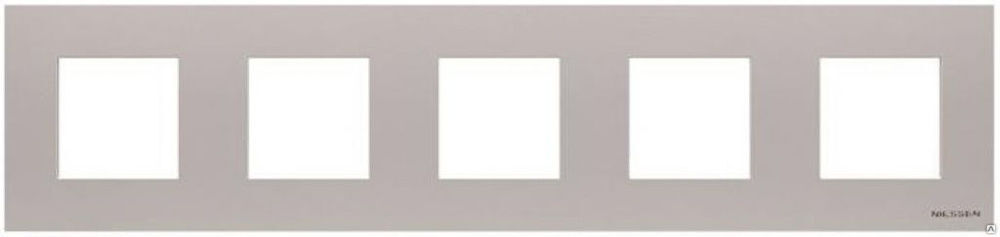 Рамка для розеток 5-м Glossa горизонтальная белая SchE GSL000105