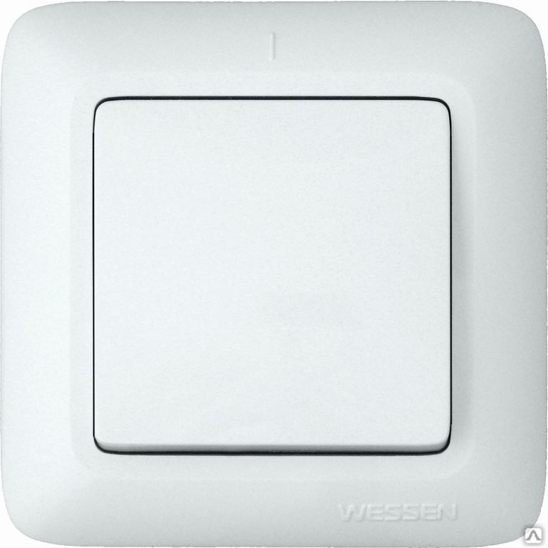 Выключатель одноклавишный белый Вега 10А IP20 ВС10-1-0-ВБ