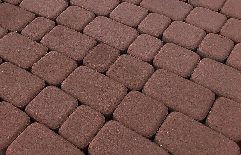 Тротуарная плитка "Классико" коричневый h 30 мм