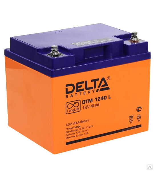 Аккумуляторная батарея Delta DTM 1240 L AGM