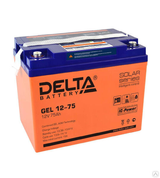 Аккумуляторная батарея Delta GEL 12- 75