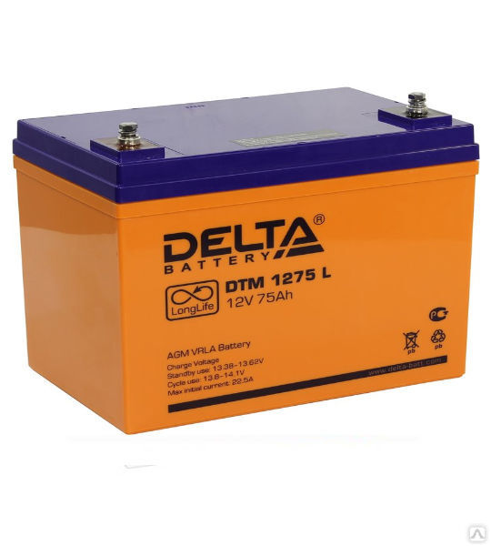 Аккумуляторная батарея Delta DTM 1275 L AGM