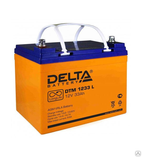Аккумуляторная батарея Delta DTM 1233 L AGM