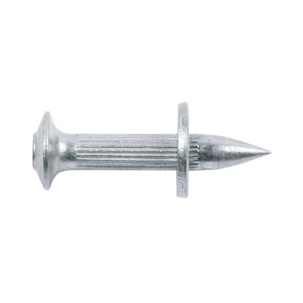 Дюбель-гвоздь DY-MP металлический с шайбой для монтажного пистолета оцинкованная сталь, 5x80x8 мм