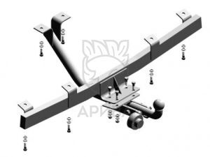 Фаркоп Lada Niva Travel 2021- крепление для двух болтах Трейлер
