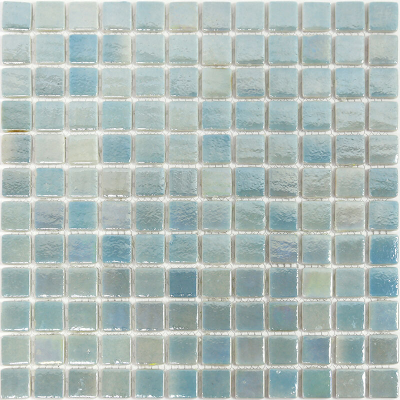 Мозаика стеклянная STP-GN005 голубой, зеленый, аквамарин, поверхность глянцевая полированная NATURAL Steppa