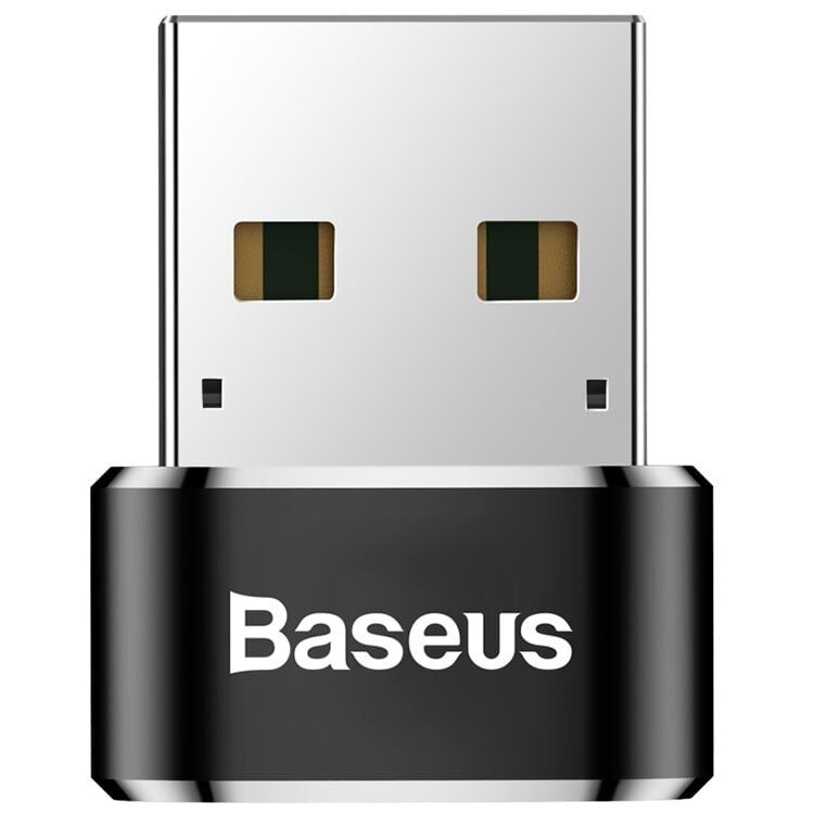 Переходник Baseus USB Male To Type-C Female Adapter Converter Black