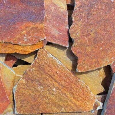 Камень Златолит красно коричневый 0,5 - 1,5 см лайт, Плитняк