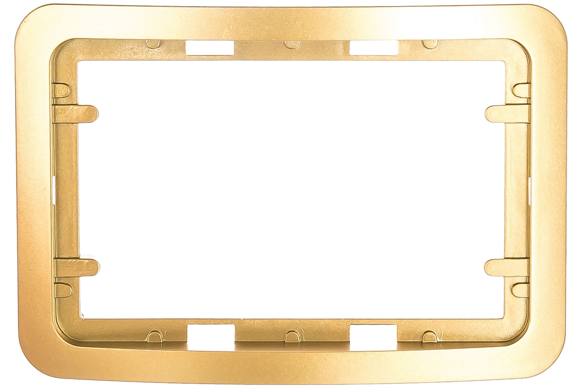 Панель СВЕТОЗАР "ГАММА" накладная для двойных розеток, цвет золотой металлик, 1 гнездо SV-54145-2-GM