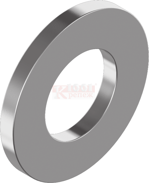 ISO 7089 А4 Шайба плоская без фаски нерж. сталь, M6 6.4x12x1.6 мм 1001 КРЕПЕЖ