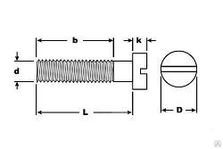 Винт М4 х 20 с цилиндрической головкой, неполной резьбой шлиц, цинк Гост 1491-80 