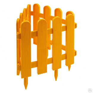 Забор декоративный "Классика", 29 х 224 см, желтый Россия, Palisad #1