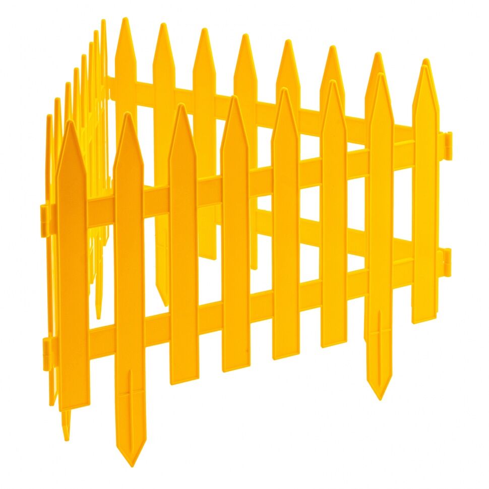 Забор декоративный "Рейка", 28 х 300 см, желтый Россия, Palisad