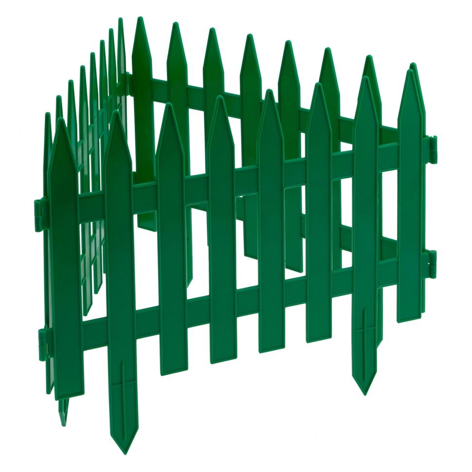 Забор декоративный "Рейка", 28 х 300 см, зеленый Россия, Palisad