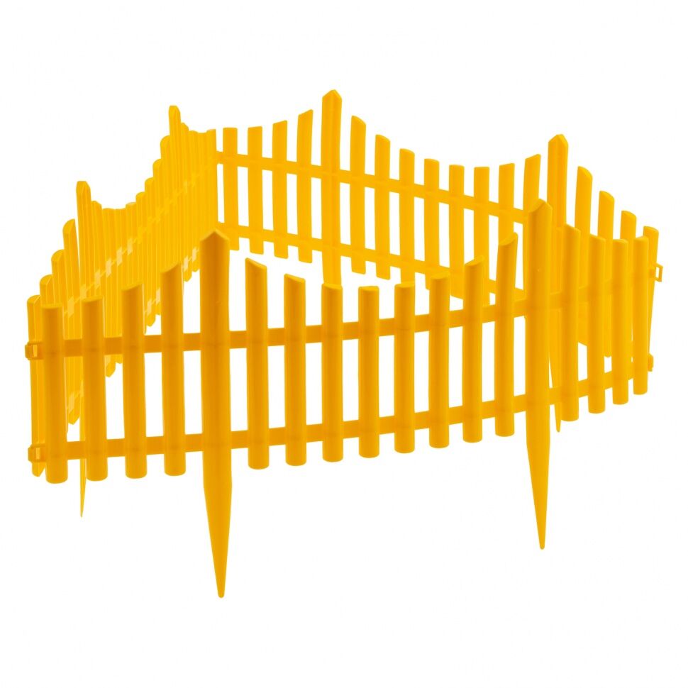 Забор декоративный "Гибкий", 24 х 300 см, желтый Россия, Palisad