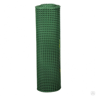 Решетка заборная в рулоне, облегченная, 0.8 х 20 м, ячейка 17 х 14 мм, пластиковая, зеленая, Россия #1