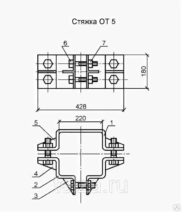 От 3 оттяжка чертеж