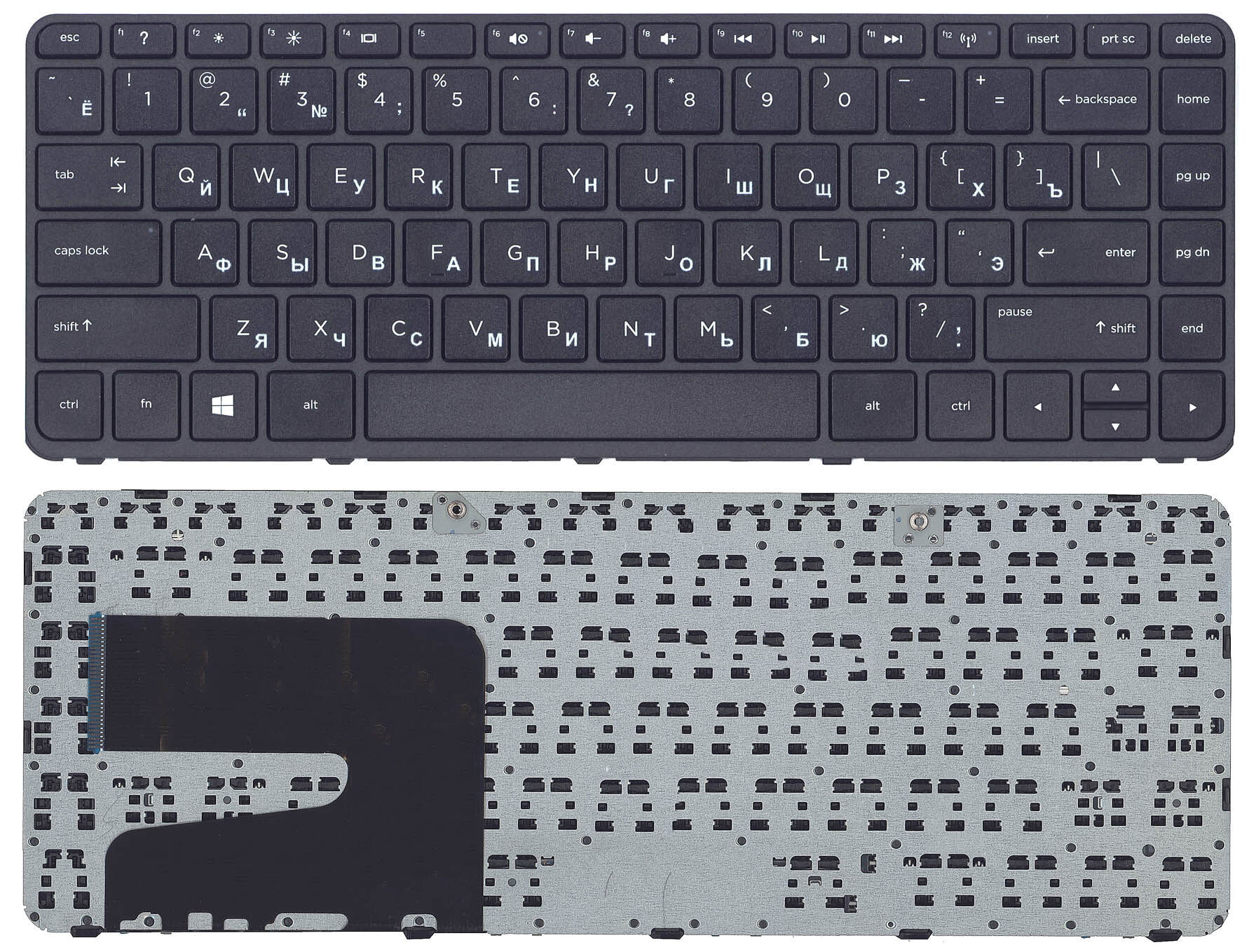 Клавиатура для HP 14-n 14-a с рамкой p/n: 740102-001, 741062-001, 9Z.N9GSQ.501