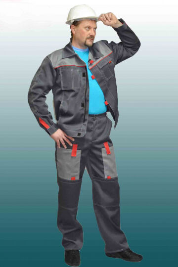 Костюм Фаворит куртка+брюки (серый+темно-серый) смесовая, цена в Перми откомпании Сеть магазинов СпецАкцент