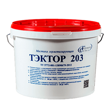 ТЭКТОР 203 - двухкомпонентная полиуретановая отверждающаяся мастика, ведро 12,5 кг