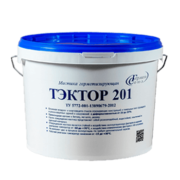 ТЭКТОР 201 - двухкомпонентная полиуретановая отверждающаяся мастика, ведро 16,5 кг