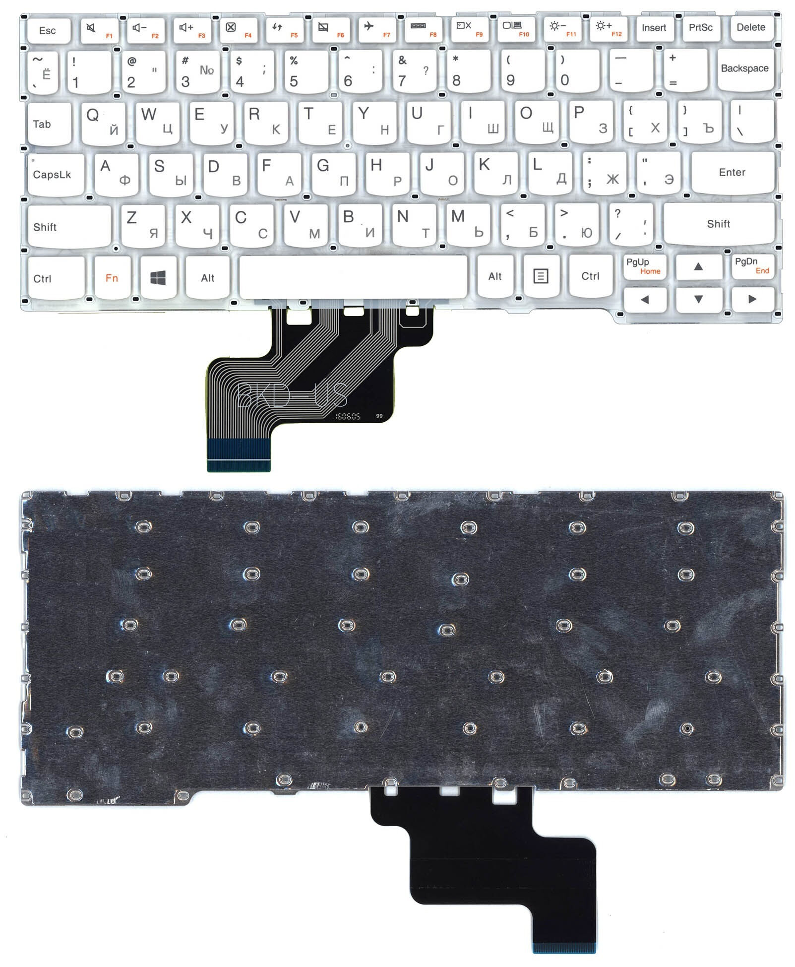 Клавиатура для ноутбука Lenovo 300-11IBR 300-11IBY 700-11ISK белая p/n: SN20L34464, V14568BFS1-TM