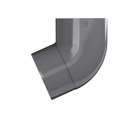 Колено трубы 67° ТН ПВХ МАКСИ (графитово-серый)