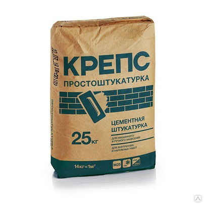 Штукатурка цементная Крепс Простоштукатурка 25 кг КРЕПС