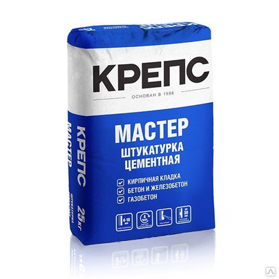 Штукатурка цементная Крепс 