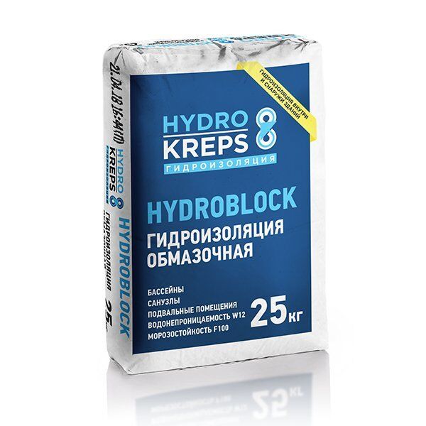 Гидроизоляция Крепс HYDROBLOCK, 25 кг КРЕПС