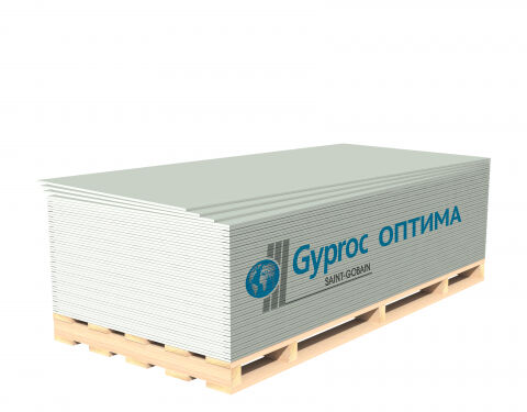 Гипсокартон ГКЛ GYPROC Оптима 12,5х2500х1200 мм