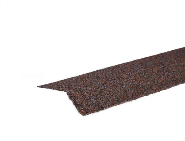 Планка карнизная с гранулятом, красно-коричневый, шт. 75х50х5 мм, Длина 1,25 м, Технониколь