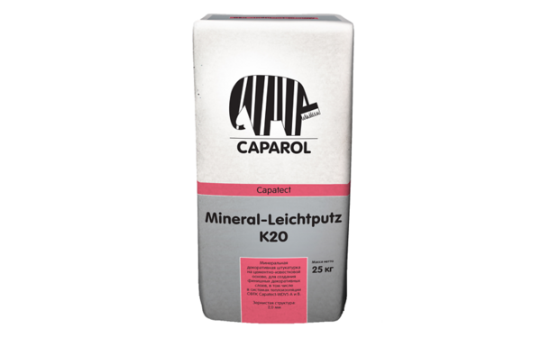 Штукатурка декоративная CAPAROL на минеральной основе Capatect Mineral-Leichtputz K20