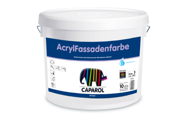 Краска водно-дисперсионная для наружных работ Caparol AcrylFassadenfarbe База 3, 9,4 л