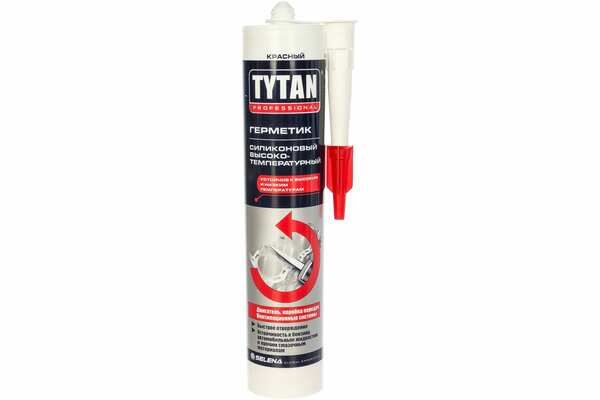 Герметик Tytan Professional силиконовый высокотемпературный красный 280 мл