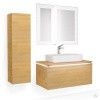 Комплект мебели для ванны Jorno Ronda 100, подвесной Светлое дерево 1