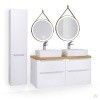 Комплект мебели для ванной Jorno Wood 120, серый Серый 1