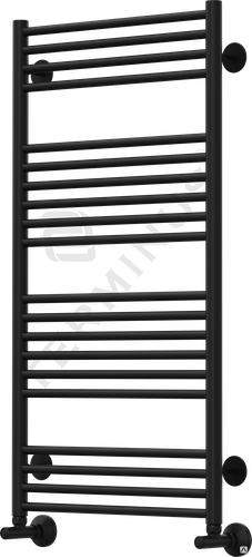 Полотенцесушитель Terminus Аврора 32 20 П20 500x1006 (4+6+6+4), черный матовый