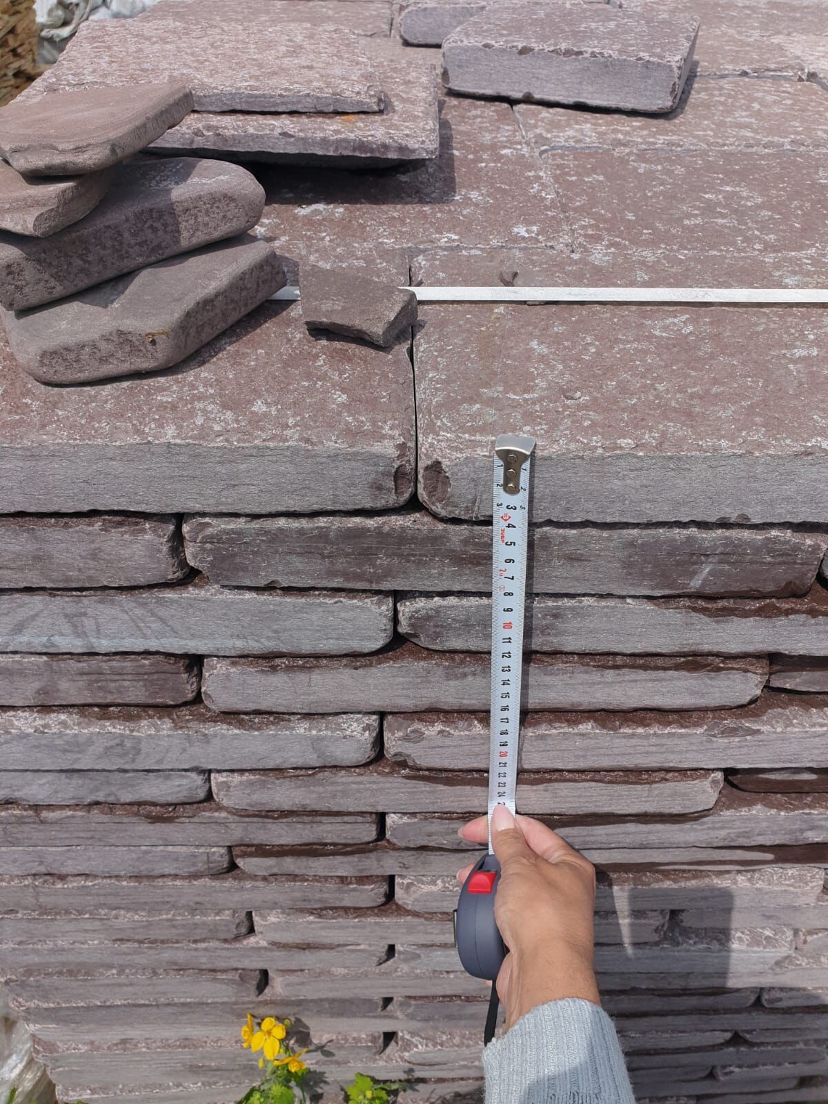Брусчатка из природного камня лемезит 300х300 мм, Тротуарная плитка для дорожеr