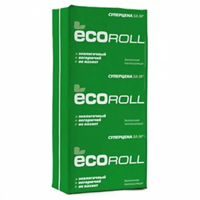 Минеральная вата Ecoroll TS040 1230x610x100x8 0,6 м³/уп 48/пал