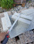 Брусчатка гранитная, тротуарная плитка из натурального камня сера 100*200*40мм (Мансуровская) пиленная, Термо #9