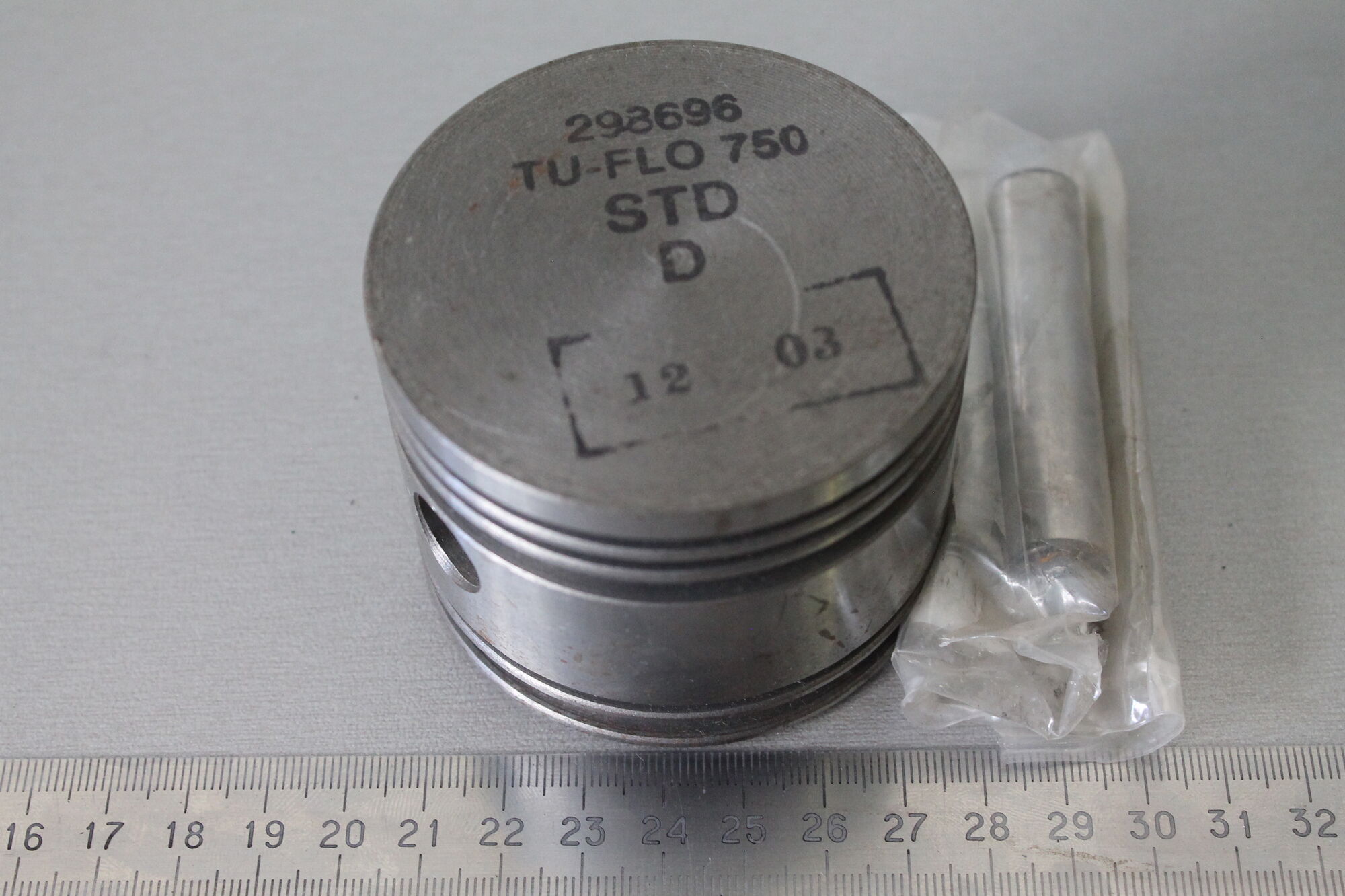 Поршень компрессора 75,00 мм одноцилиндрового с кольцами (стандарт) CAT-3126 91115451В10, 020175