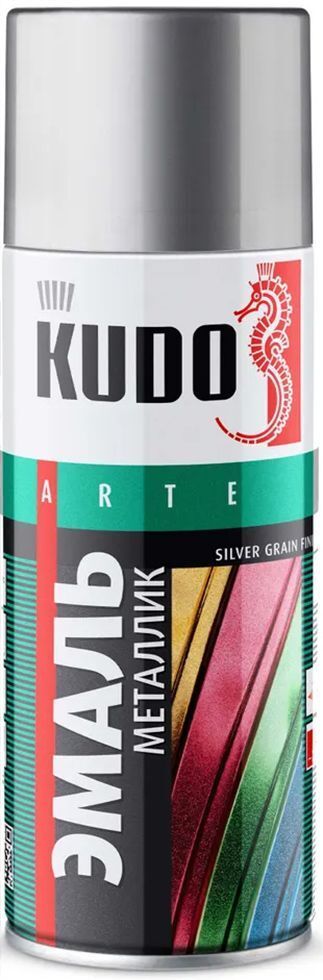 КУДО KU-1026.1 эмаль аэрозольная серебро (0,21л) / KUDO KU-1026.1 эмаль аэр