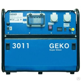 Бензиновый генератор Geko 3011 E-AА/HHBA SS в кожухе, ручной стартер 