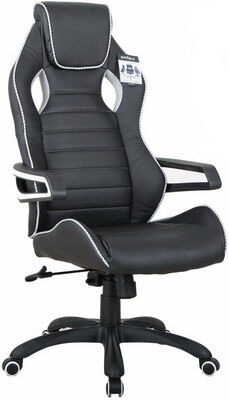 Кресло Brabix ''Techno Pro GM-003'' экокожа черное/серое вставки серые 531814