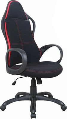 Кресло Brabix PREMIUM ''Force EX-516'' ткань черное/вставки красные 531571