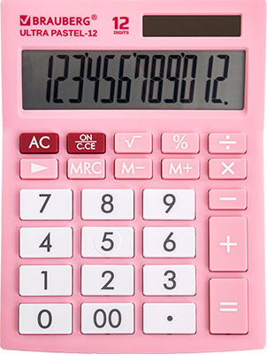 Калькулятор настольный Brauberg ULTRA PASTEL-12-PK РОЗОВЫЙ 250503