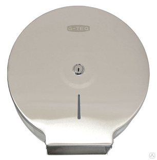 Диспенсер для туалетной бумаги G-teq 8912 до 21 см, нержавеющая сталь, хром матовый, с ключом, антивандальный #1