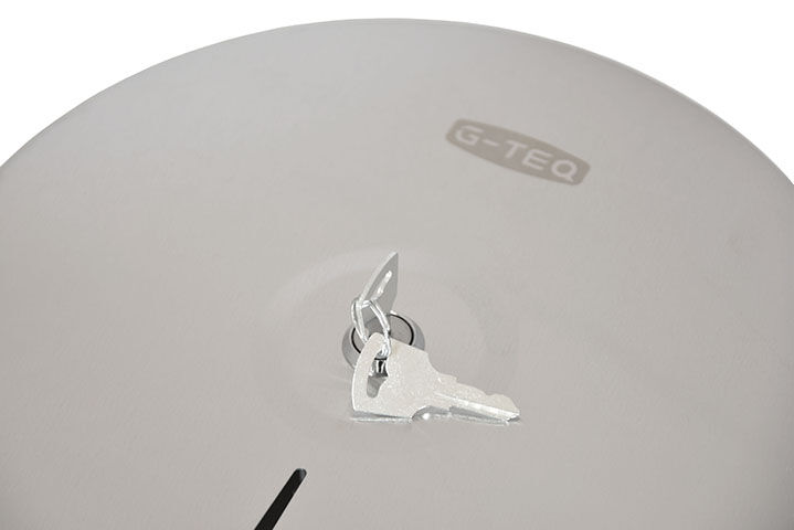 Диспенсер для туалетной бумаги G-teq 8912 до 21 см, нержавеющая сталь, хром матовый, с ключом, антивандальный 4
