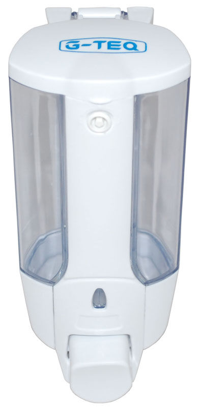 Дозатор для мыла белый G-teq 8617, 380 мл, 0,38 л, пластик белый, c ключом